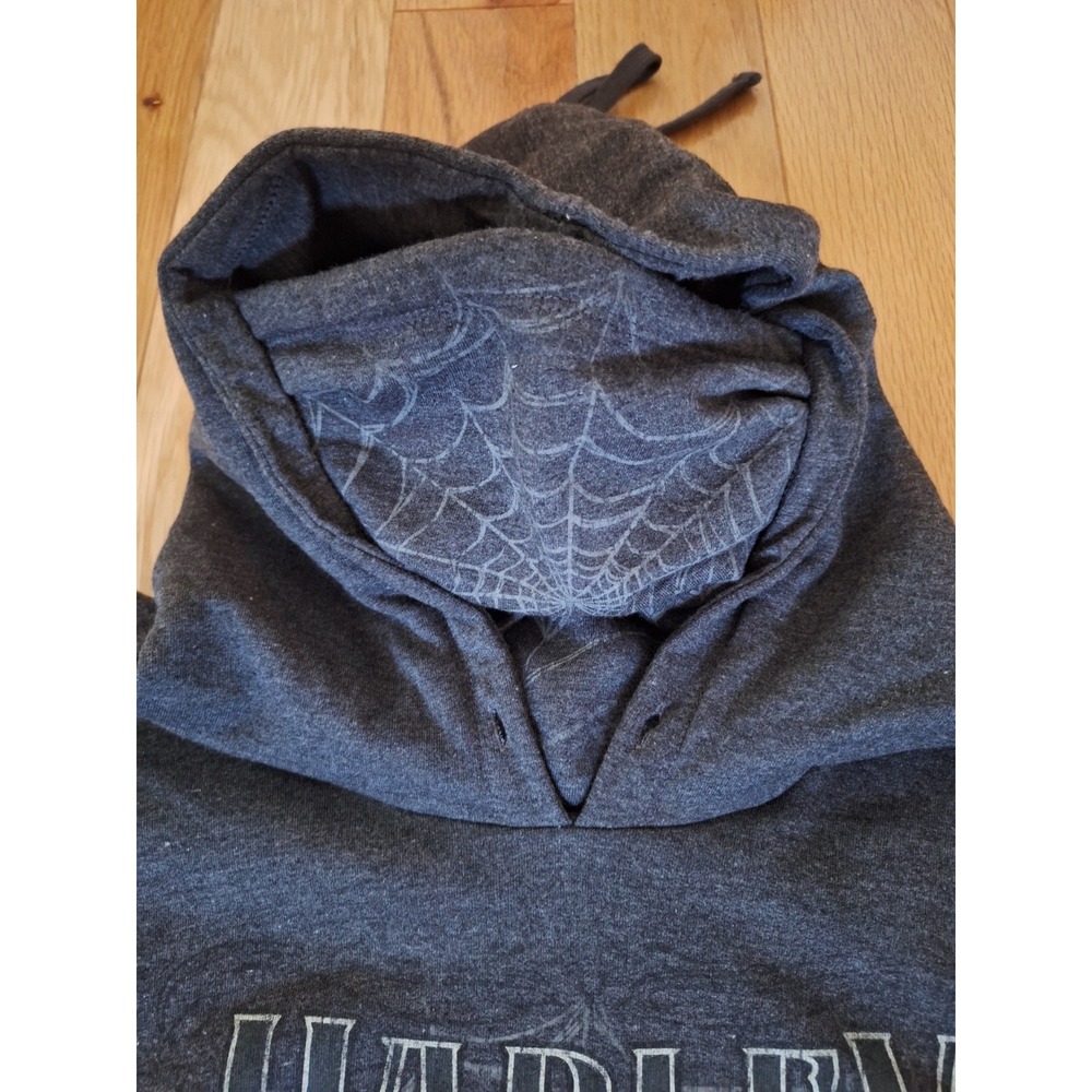 Harley Davidson Face Mask Hoodie 2XL Bumpus Murfreesboro TN Gray Pullover - Picture 3 of 9